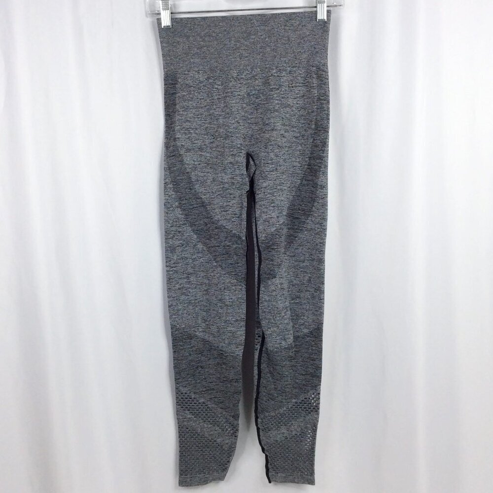 PINK Victoria's Secret Seamless Tights Womens Small Gray Breathable Mesh Ankle